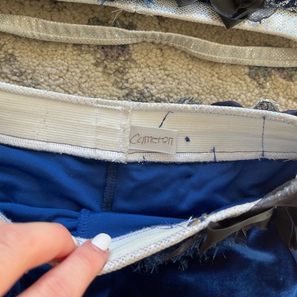 Custom Blue Two Piece Dance Costume - Picture 4 of 6